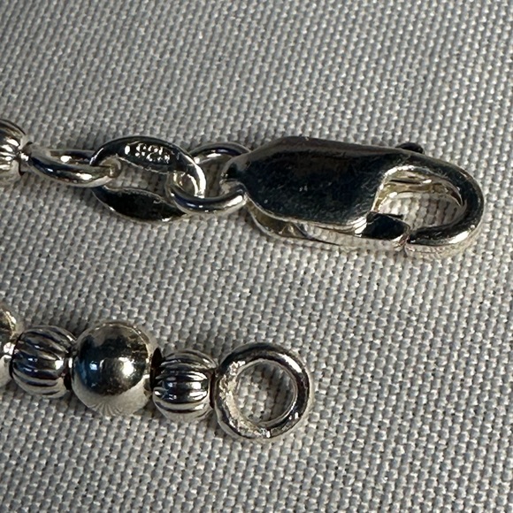 Dainty silver 925 ball bead bracelet - Picture 5 of 5